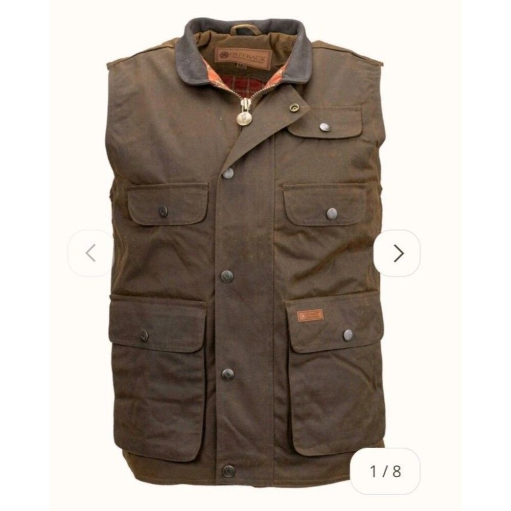 NWT Outback Trading  Men’s Overlander Vest Size L Bronze Color